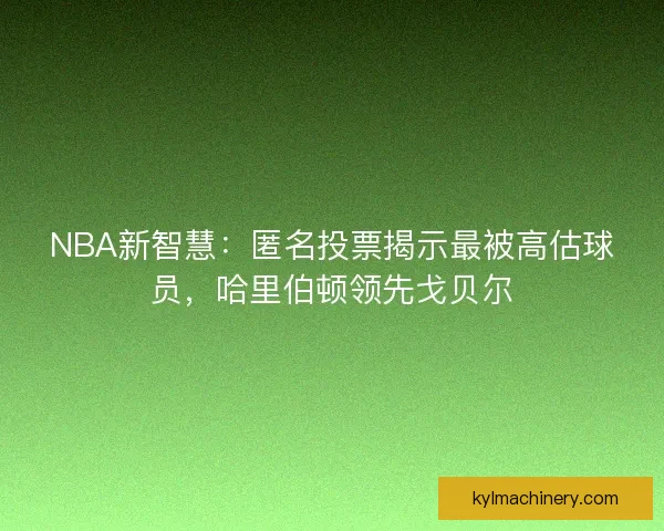 NBA新智慧：匿名投票揭示最被高估球员，哈里伯顿领先戈贝尔