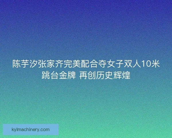 陈芋汐张家齐完美配合夺女子双人10米跳台金牌 再创历史辉煌 陈芋汐张家齐完美配合夺女子双人10米跳台金牌 再创历史辉煌