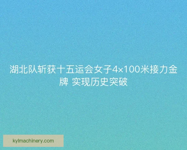 湖北队斩获十五运会女子4×100米接力金牌 实现历史突破